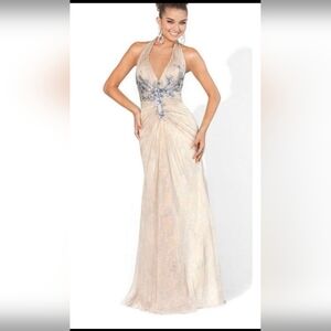 Blush Prom 9368 Size 2 Champagne Prom Dress